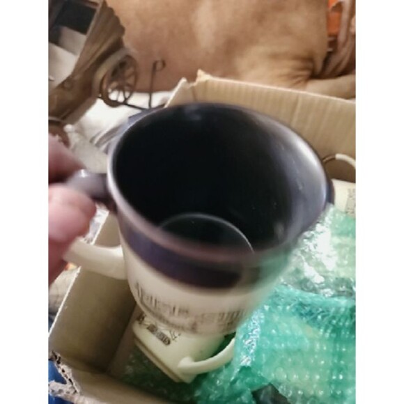 Vintage Hardees Rise & Shine Stoneware Coffee Mug Brown Drip Diner Restaurant - Picture 4 of 4